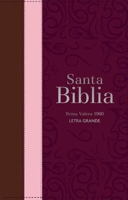 Biblia Rvr 1960 Letra Grande Tamao Manual Tricolor Guinda Palo Rosa Marrn Con Cierre E ndice (Bible Rvr 1960 Large Print Handsize Leatherlike Trico Subscription