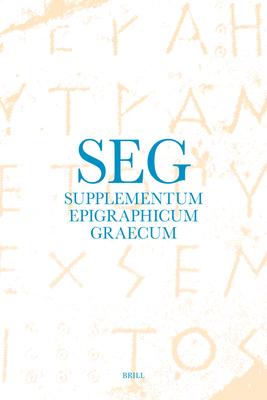 Supplementum Epigraphicum Graecum, Volume LXVIII (2018)