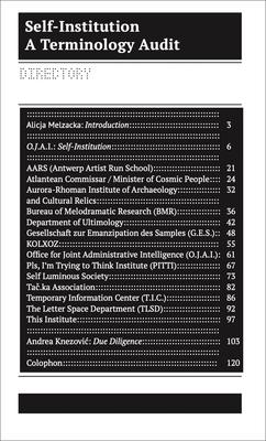 Self-Institution: Terminology Audit Subscription