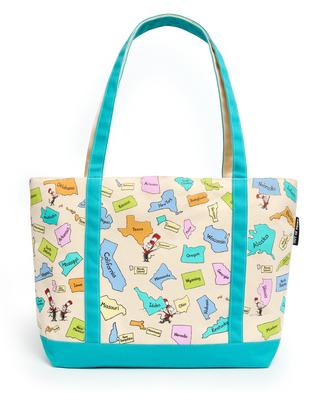 Dr. Seuss: Sing the 50 United States! Large Zippered Tote Bag Subscription