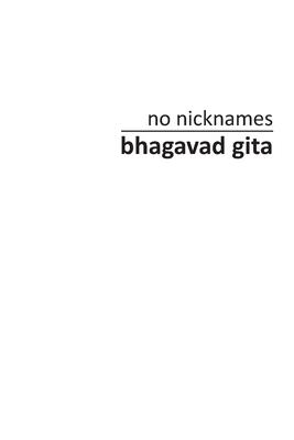 no nicknames Bhagavad Gita Subscription
