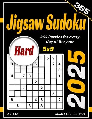 2025 Jigsaw Sudoku: 365 Hard (9x9) Puzzles for Every Day of the Year