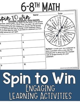 Math Games for Sixth, Seventh Grade, and Eighth Grade: Fun Math Practice & Activities for Kids Ages 12-15: Spin to Win - Engaging Learning Activities