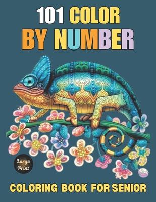 101 Large Print Color By Number Coloring Book For Senior