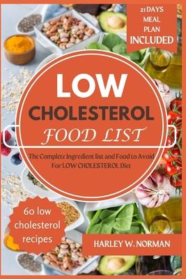 Low Cholesterol Food List: The Complete Ingredient list and Food to Avoid For LOW CHOLESTEROL Diet