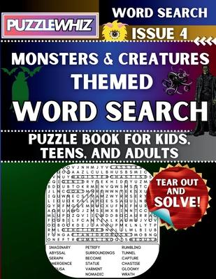 Monsters and Creatures - Themed Word Search - Fun & Educational Puzzles for Kids, Teens, and Adults (Large Print Edition): Featuring Engaging Themed W