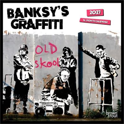 Banksy's Graffiti Official 2027 7 X 14 Inch (Hanging) Monthly Mini Wall Calendar Subscription