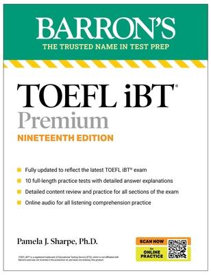 Toefl, IBT Premium, Nineteenth Edition: Prep Book with 10 Practice Tests + Comprehensive Review + Online Audio (2026) Subscription