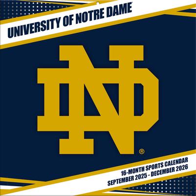 Notre Dame Fighting Irish 2026 12x12 Team Wall Calendar Subscription