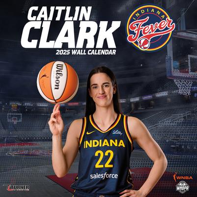 WNBA - Indiana Fever - Caitlin Clark 2025 12x12 Player Wall Calendar - Non Fsc