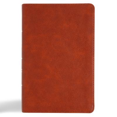 CSB Large Print Personal Size Reference Bible, Digital Study Edition, Burnt Sienna Leathertouch, Indexed