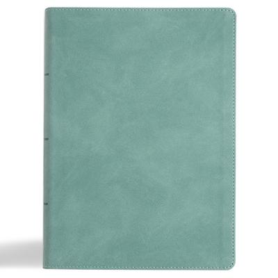 NASB Notetaking Bible, Large Print Edition, Earthen Teal Suedesoft Leathertouch