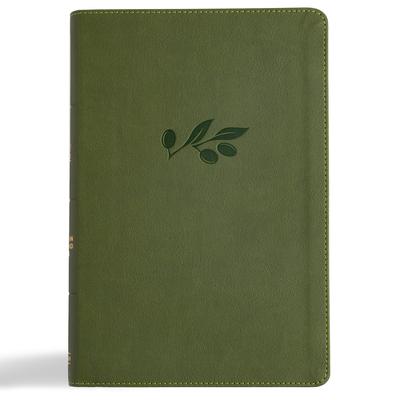 CSB Giant Print Reference Bible, Digital Study Edition, Olive Leathertouch