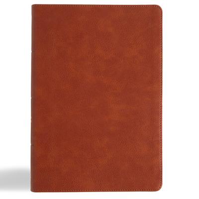 CSB Giant Print Single-Column Bible, Burnt Sienna Leathertouch