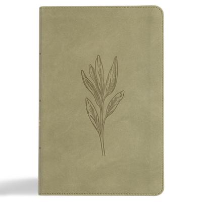 CSB Thinline Bible, Digital Study Edition, Sage Suedesoft Leathertouch