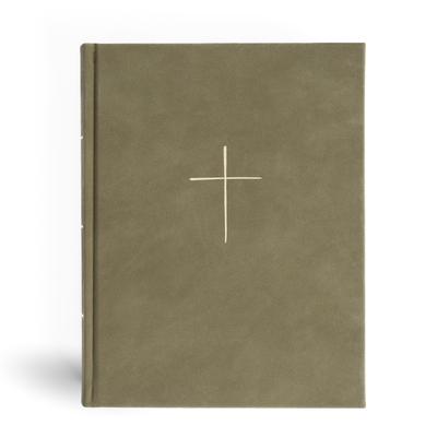 CSB Illustrator's Notetaking Bible, Large Print Edition, Sage Suedesoft Leathertouch Over Board Subscription