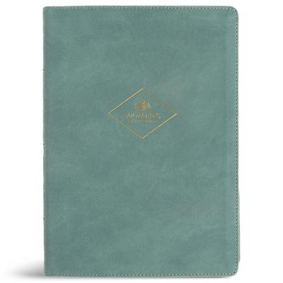 CSB Women's Study Bible, Earthen Teal Suedesoft Leathertouch, Indexed Subscription