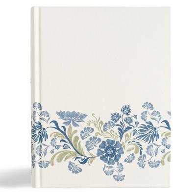 CSB Notetaking Bible, Large Print Edition, Cream Floral Cloth Over Board Subscription