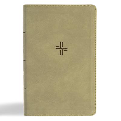 CSB Single-Column Personal Size Bible, Digital Study Edition, Sage Suedesoft Leathertouch Subscription