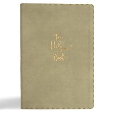 KJV Super Giant Print Reference Bible, Sage Suedesoft Leathertouch, Indexed Subscription