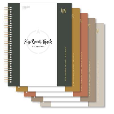 CSB She Reads Truth Spiral-Bound Notetaking Bible, Five-Volume Set, Hardcover Subscription