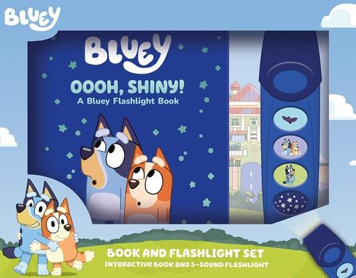 Bluey: Oooh, Shiny! Book and 5-Sound Flashlight Set [With Battery]