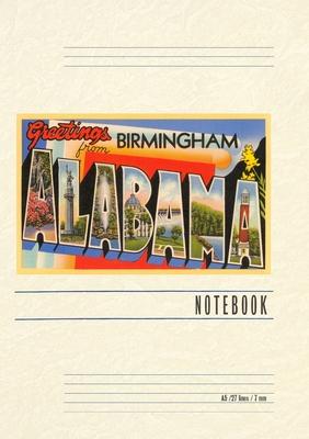 Vintage Lined Notebook Greetings from Birmingham, Alabama