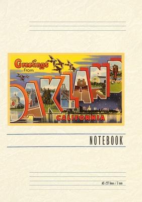 Vintage Lined Notebook Greetings from Oakland, California