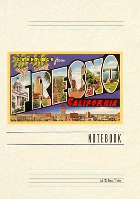 Vintage Lined Notebook Greetings from Fresno, California