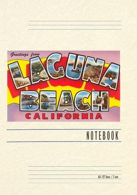 Vintage Lined Notebook Greetings from Laguna Beach, California