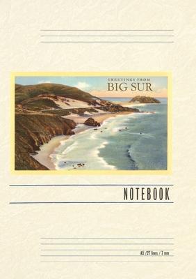 Vintage Lined Notebook Greetings from Big Sur