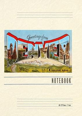 Vintage Lined Notebook Greetings from Denver, Colorado