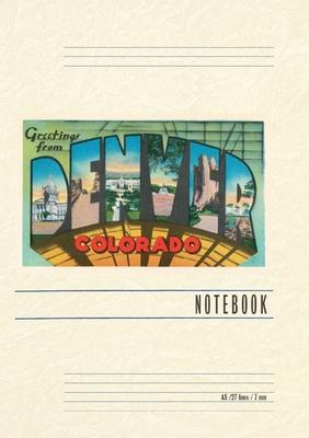 Vintage Lined Notebook Greetings from Denver, Colorado