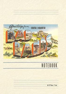 Vintage Lined Notebook Greetings from the Badlands