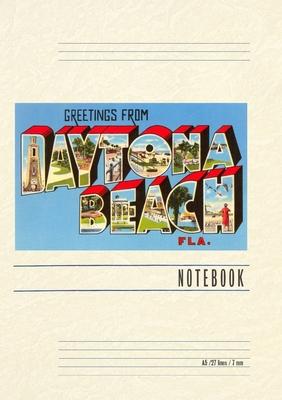 Vintage Lined Notebook Greetings from Daytona Beach, Florida