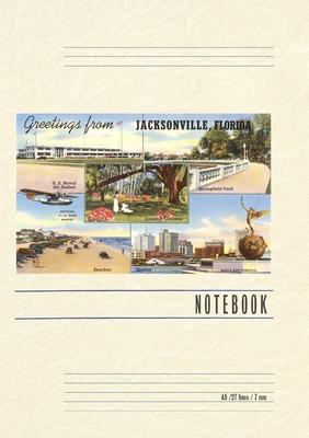 Vintage Lined Notebook Greetings from Jacksonville, Florida