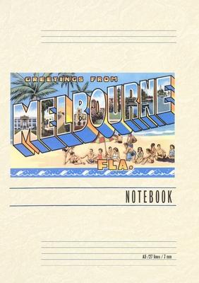 Vintage Lined Notebook Greetings from Melbourne, Florida