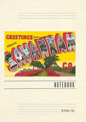 Vintage Lined Notebook Greetings from Savannah