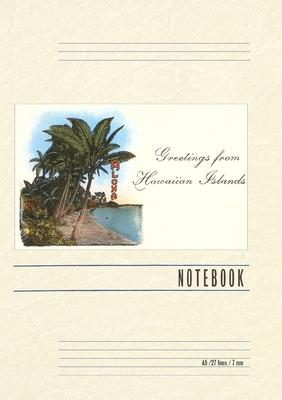 Vintage Lined Notebook Greetings from Hawaiian Islands