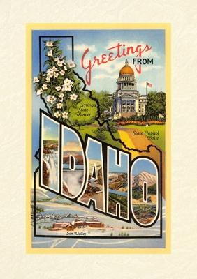 Vintage Lined Notebook Greetings from Idaho