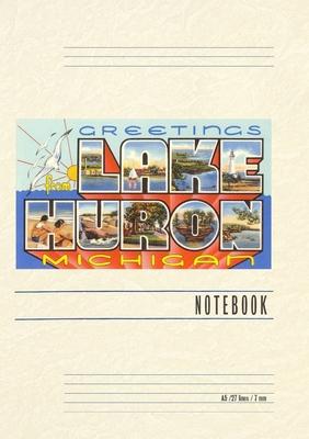 Vintage Lined Notebook Greetings from Lake Huron