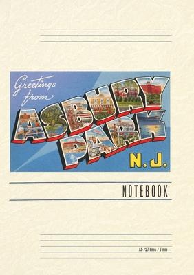 Vintage Lined Notebook Greetings from Asbury Park, New Jersey