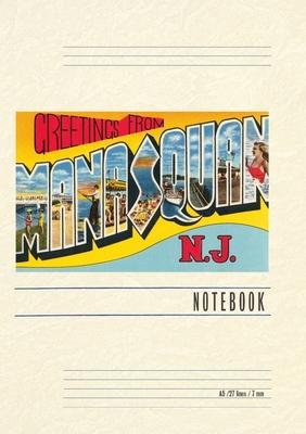 Vintage Lined Notebook Greetings from Manasquan, New Jersey