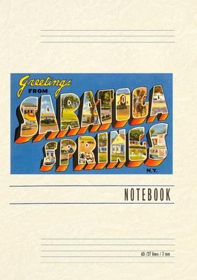 Vintage Lined Notebook Greetings from Saratoga Springs, New York