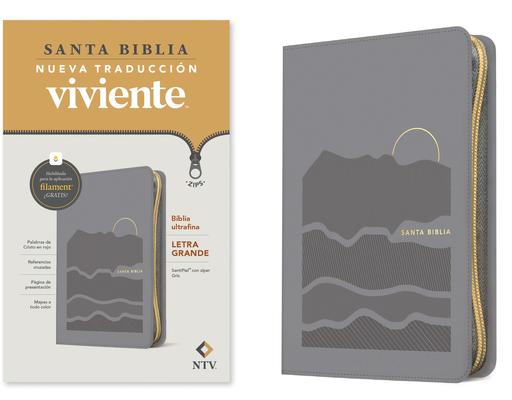 Biblia Ultrafina Ntv, Letra Grande de Zper Con Filament (Sentipiel, Gris, Letra Roja) Subscription