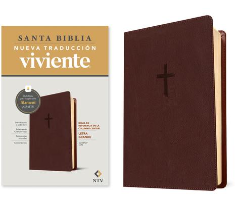 Biblia de Referencia En La Columna Central Ntv, Letra Grande Con Filament (Sentipiel, Caf, Letra Roja) Subscription