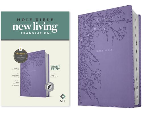NLT Giant Print Bible, Filament Enabled (Leatherlike, Lavender Floral, Indexed, Red Letter) Subscription