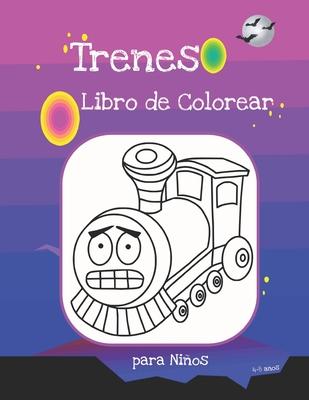 Trenes Libro de Colorear para Nios 4-8 aos: Libro de colorear 20 dibujos de estaciones de trenes para colorear