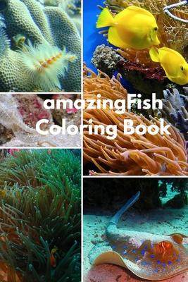 Amazing Fish Coloring Book: For Kids Ages 2-6 Sea Animals Ocean Creatures Great and small fish, and big undersea Adventure. : 6inchx9inch 99 pages