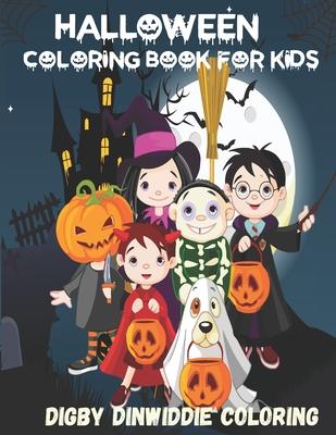 Halloween Coloring Book for Kids: Amazing Coloring Book for Kids with Spooky and Cute Illustrations - Halloween Coloring Pages for Kids ages 4-8, 8-12